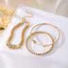 Elegant Gold Butterfly Charm Bracelet Set